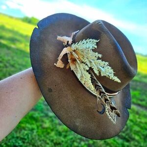 Upcycled Wide Brim Hat